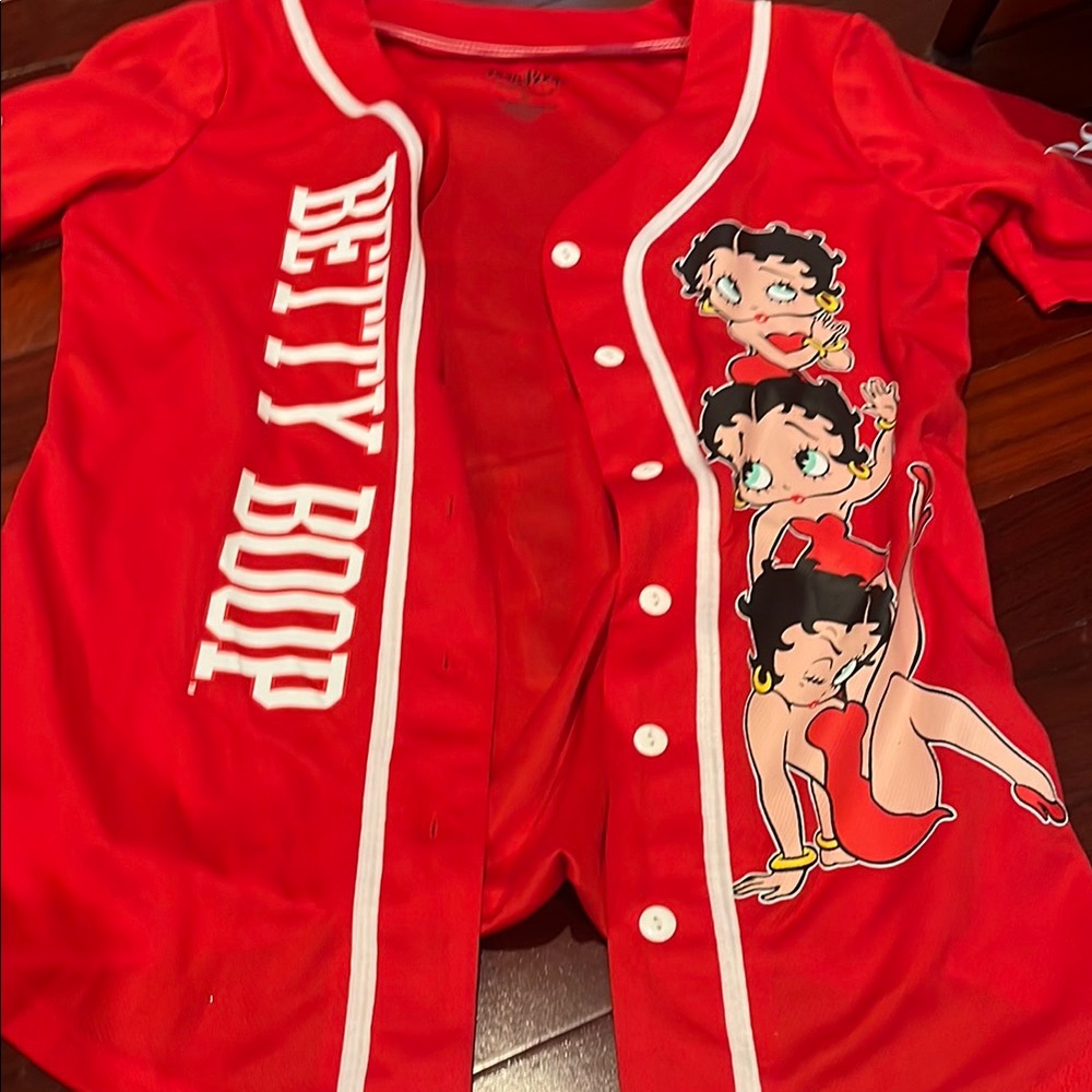 Betty Boop Red One Piece with Cartoon Design